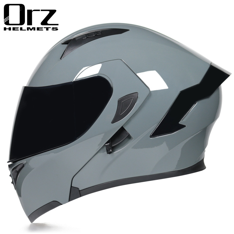 Dual Visor Motorcycle Racing Helmet - Модульный мотоциклетный шлем с откидной крышкой,