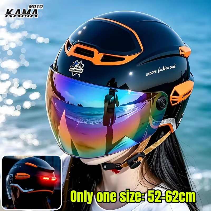 Летний винтажный мотоциклетный – обзор и цена Dual Visor Motorcycle Racing Helmet