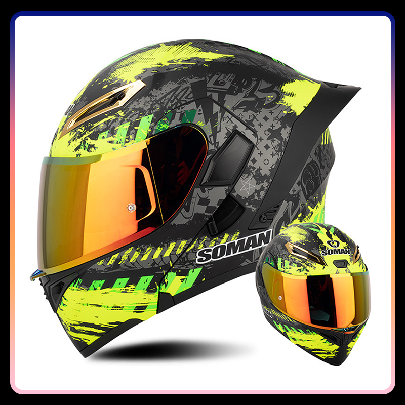 Мотоциклетный шлем с двойными  – обзор и цена Full Face Motorcycle Helmet With Bluetooth