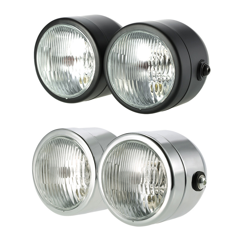 Универсальная двойная фара H4  – обзор и цена Universal Motorcycle Led Headlight Projector
